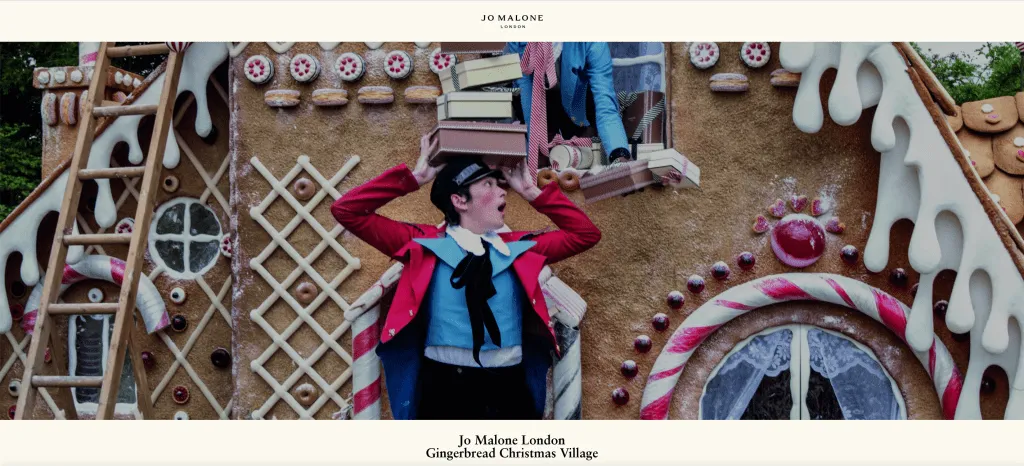 Landing Page Jo Malone Gingerbread Village Milano